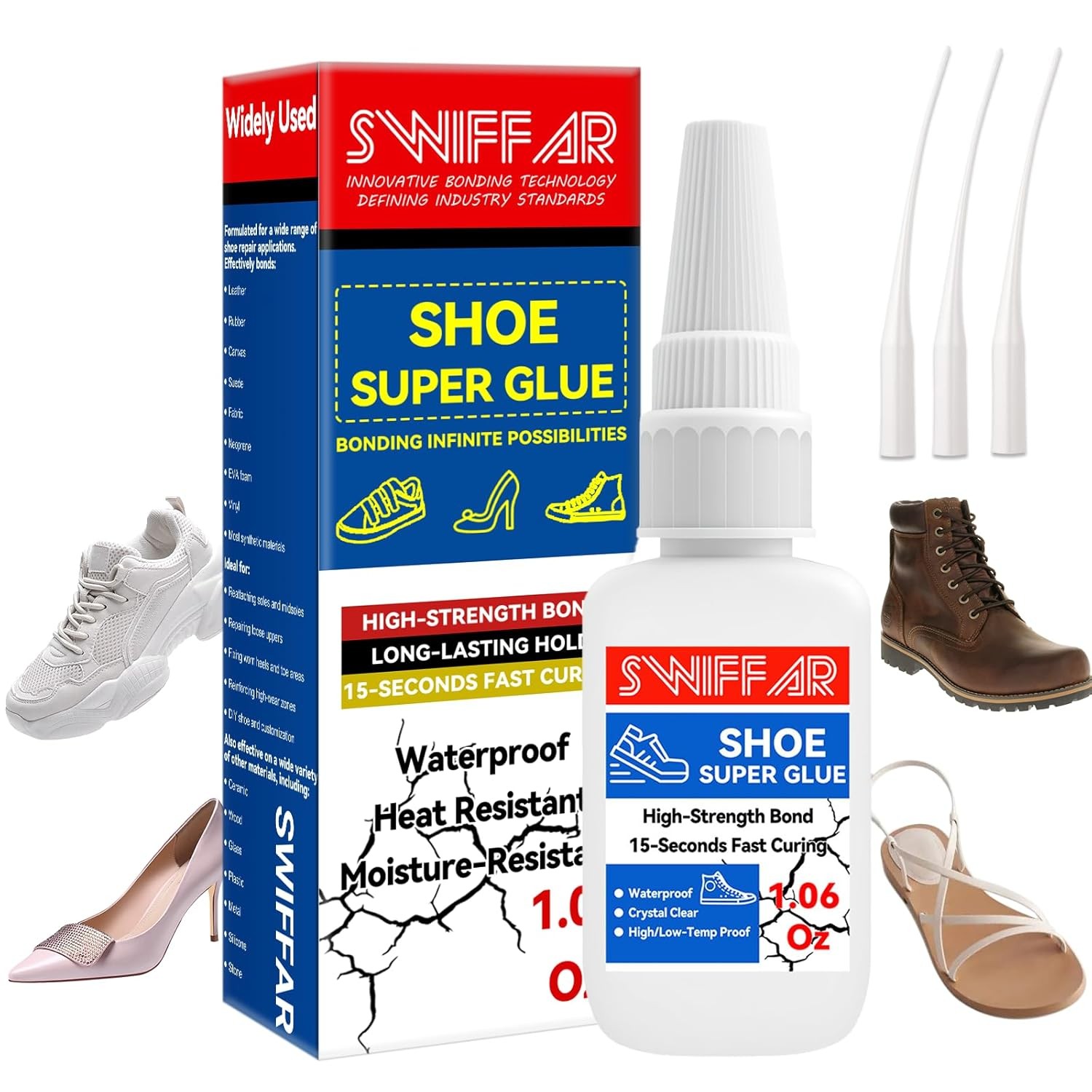 Shoe Glue Heavy Duty Sole Repair Adhesive for Rubber Shoes Super Strong Fix