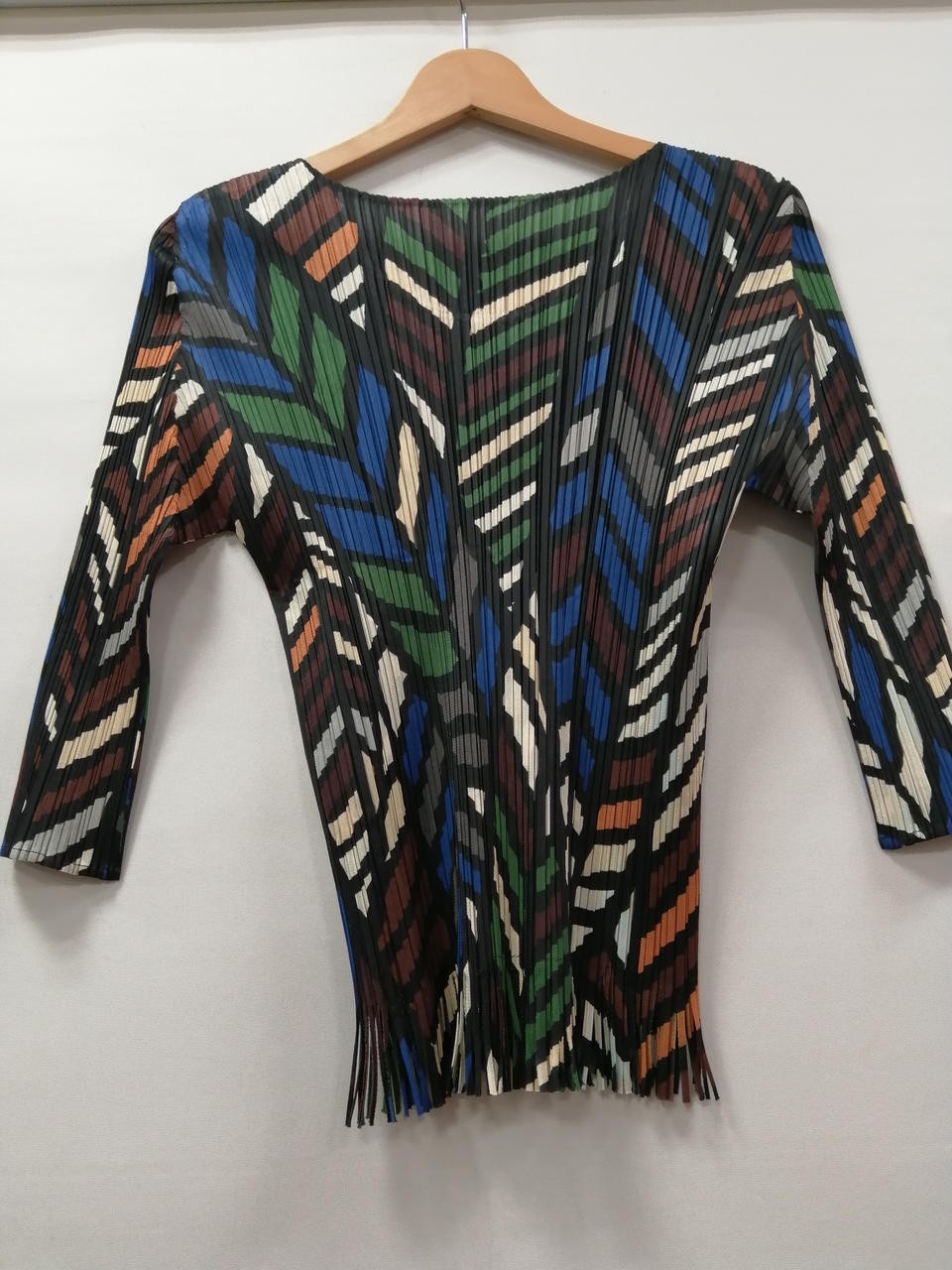 Pleats Please All-over Pattern Pleated Top, Size 3, Women’s T-shirt