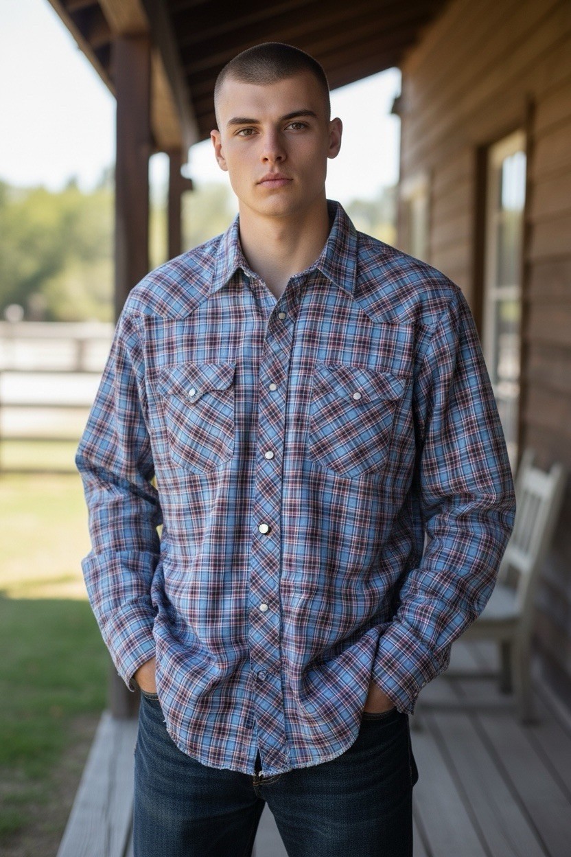 Vintage Wrangler Shirt Mens XL Multicolor Plaid Pearl Snap Western Rodeo 80s 90s