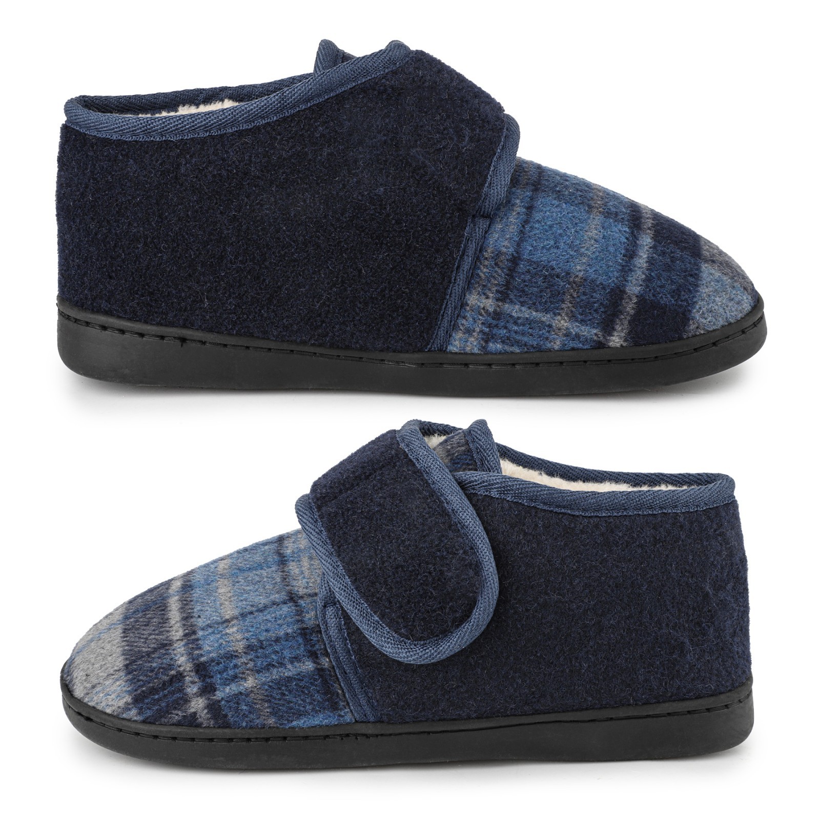 riemot Mens Warm Winter Slippers Non-slip Swollen Feet Edema House Shoes
