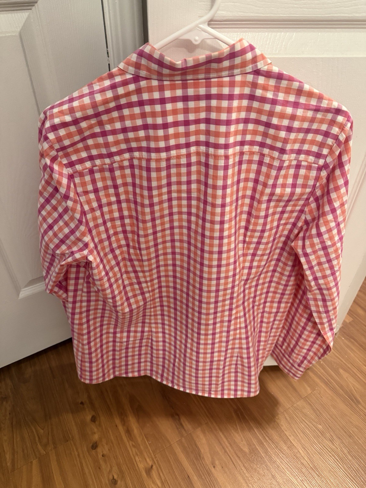 Vineyard Vines Pink Plaid Cotton Woven Collared Button-Down Shirt women’s 12