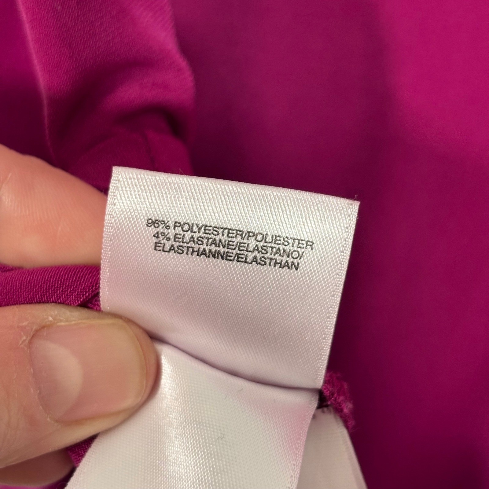 Evan Picone Pleated Liquid Knit Top Medium Magenta Pink Slinky Career Cami Suit