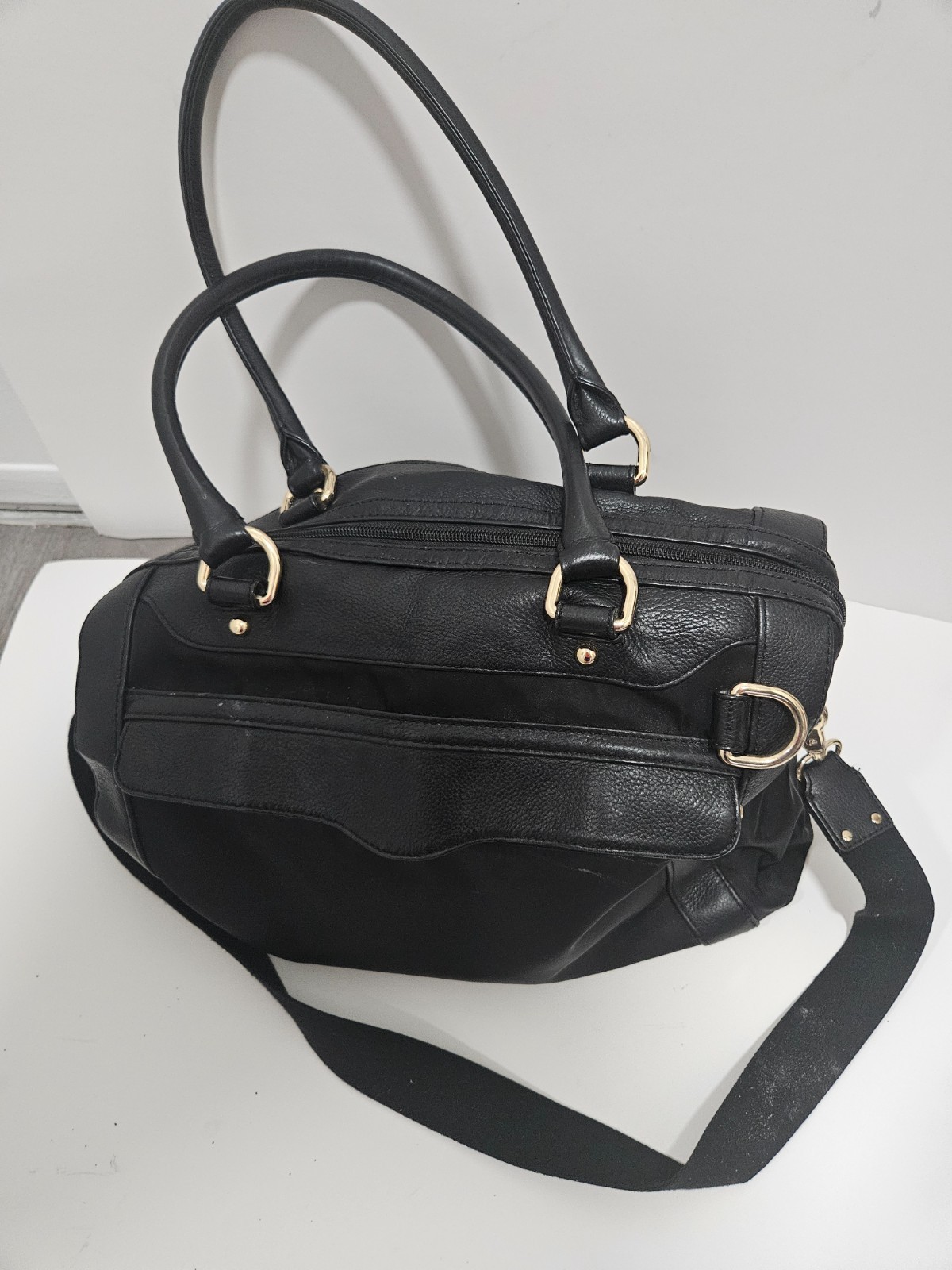 Rebecca Minkoff “Knocked Up” LEather & Nylon Diaper Bag/ Tote