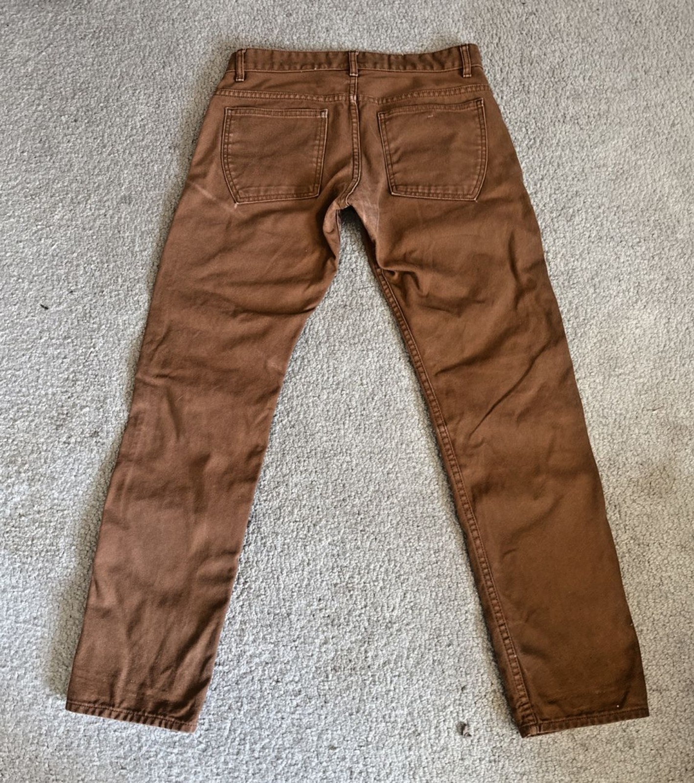 Railcar Fine Goods Brown Trouser Pants Duck Workwear Canvas USA | Men’s 30Wx29L