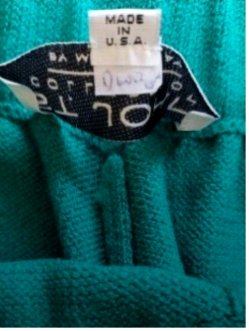 St John Collection Santana Knit Pants Green Pleated Size 8 Straight Leg Pull-On