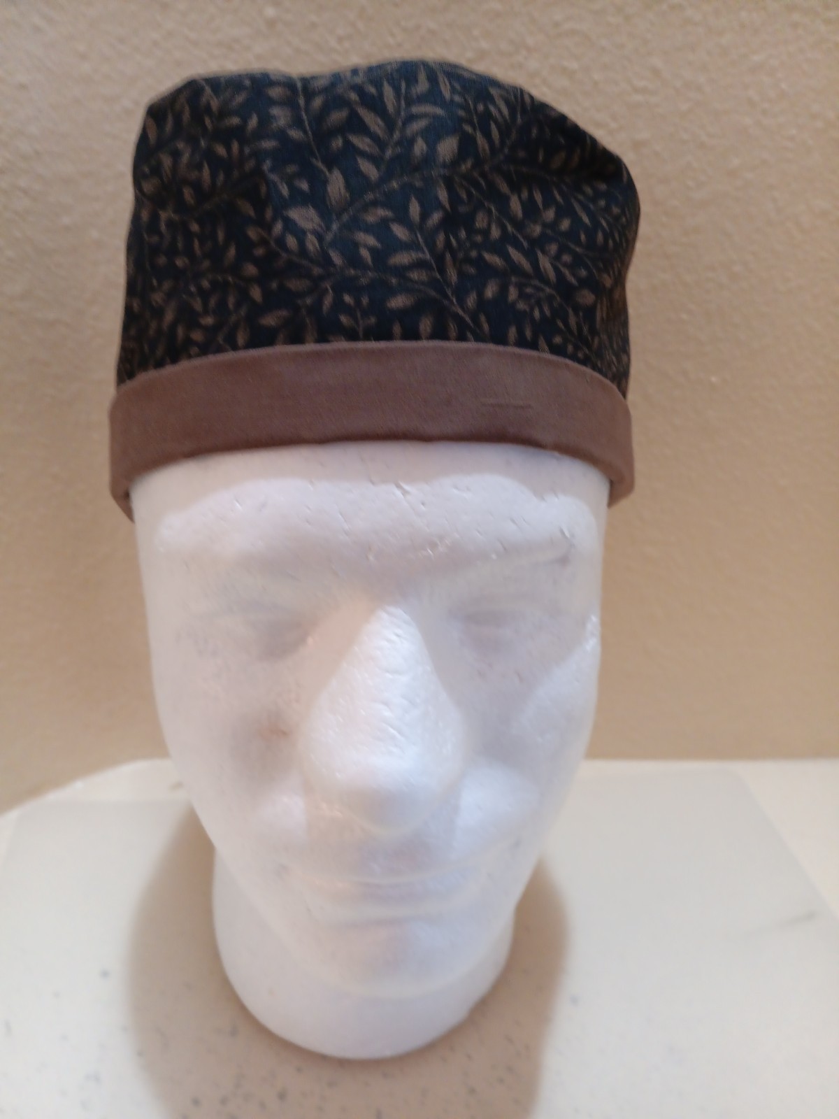 Autumn Vines Men’s Skull/Chemo Surgical Scrub Hat/Cap Handmade