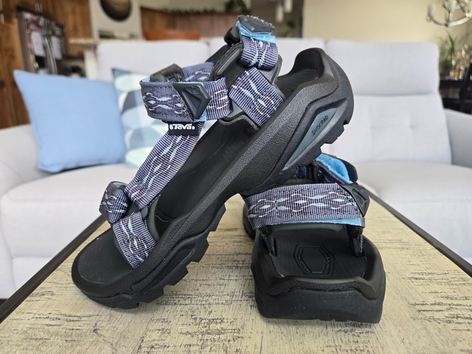 Teva Terra Fi Womens Hiking Sandals US 6.5 / EU 37.5 Blue Excellent Condition