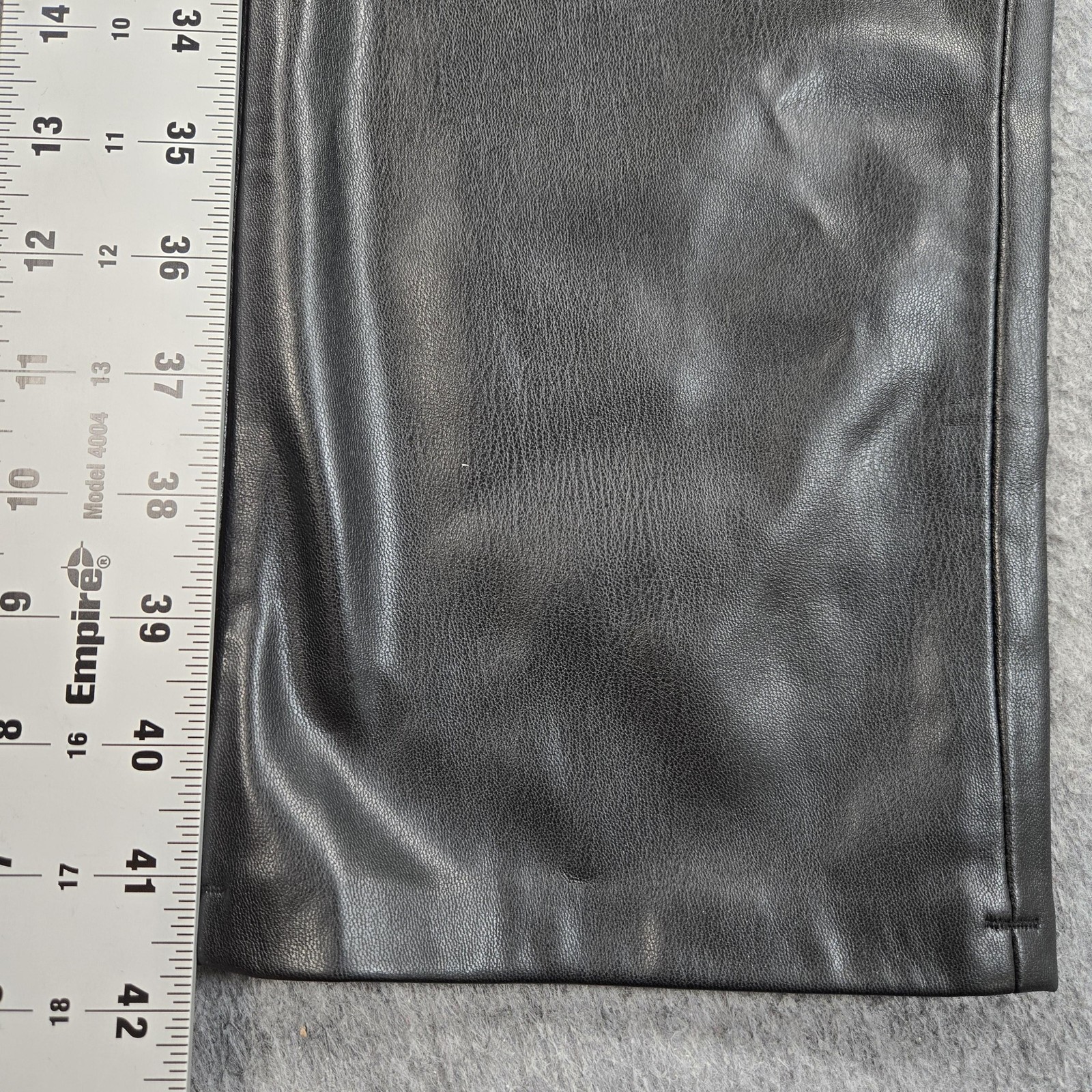 7 For All Mankind Bootcut Jeans Womens 30 Black High Rise Faux Leather Denim
