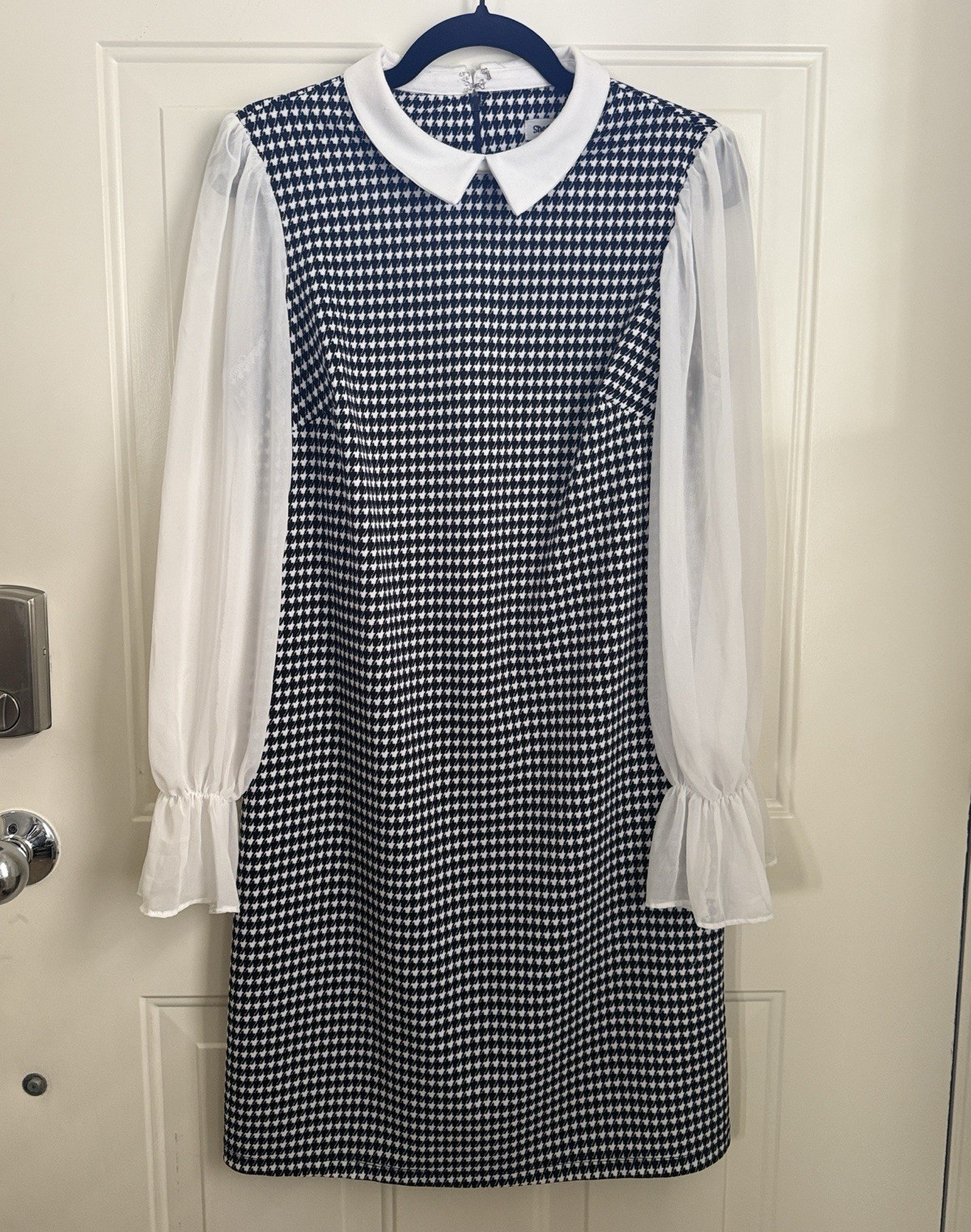 Shelby & Palmer Black White Houndstooth Dress