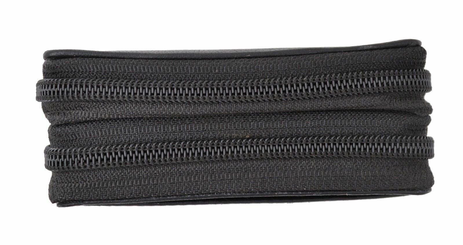 Genuine Leather Credit Card Case Holder Travel Accordion Wallet with ID Window