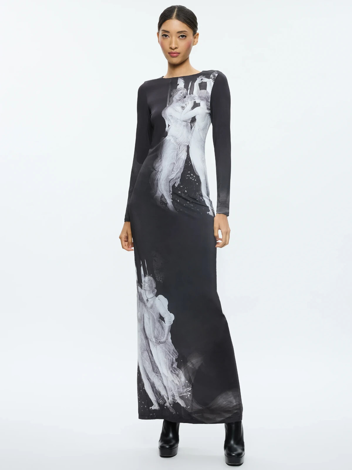 ALICE & OLIVIA ( 0 )DELORA RENAISSANCE FRESCO MAXI DRESS NWT MSRP$495