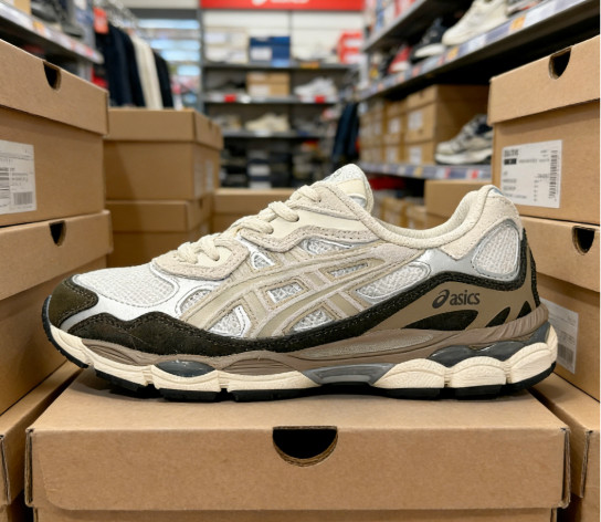 Asics Gel-NYC 1203A383-103 Beige Cream Brown Grey White Blue Ivory White Men’s S
