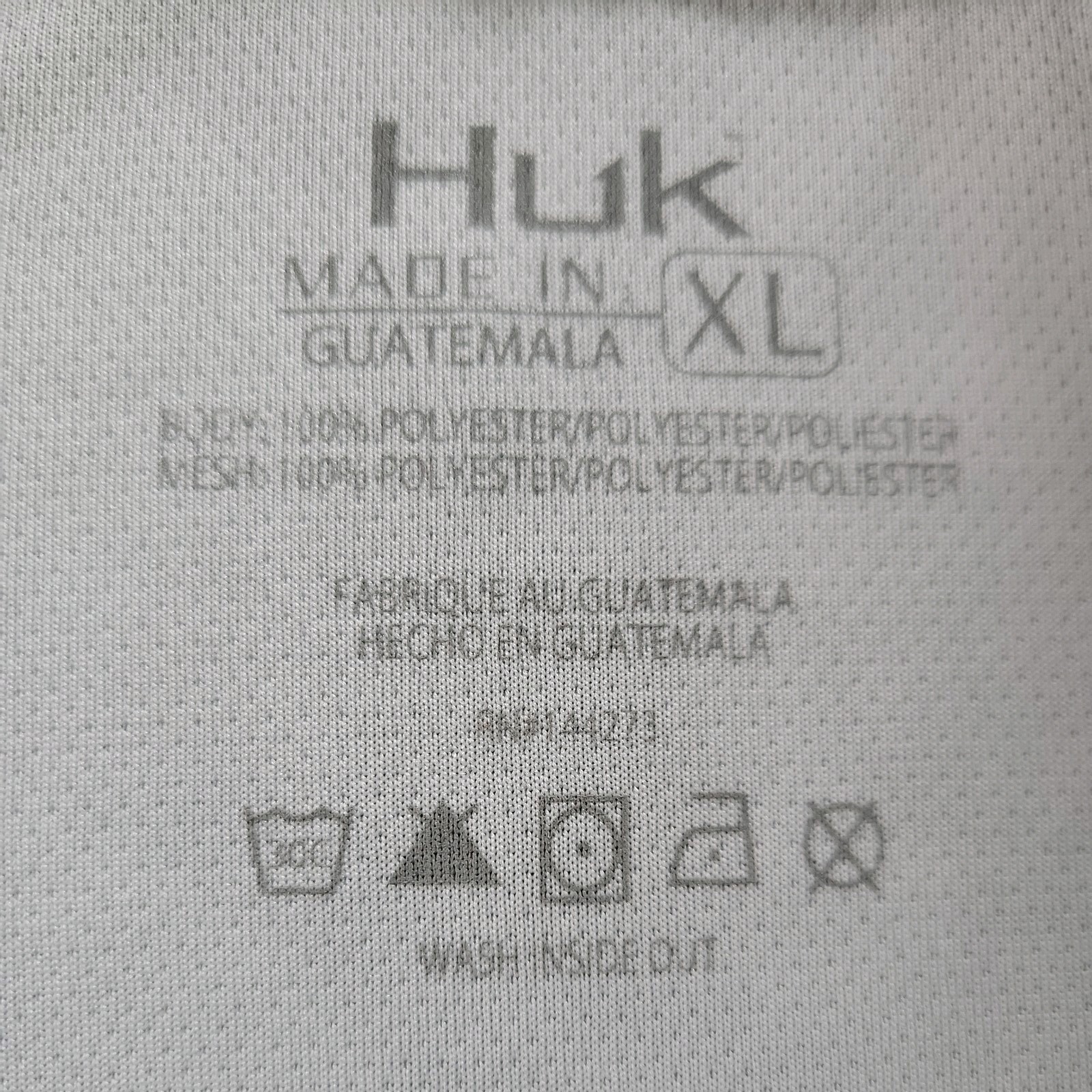 Huk Icon X Running Lakes Polo Volcanic Ash Size XL Fishing Gear UPF 50+ Golf