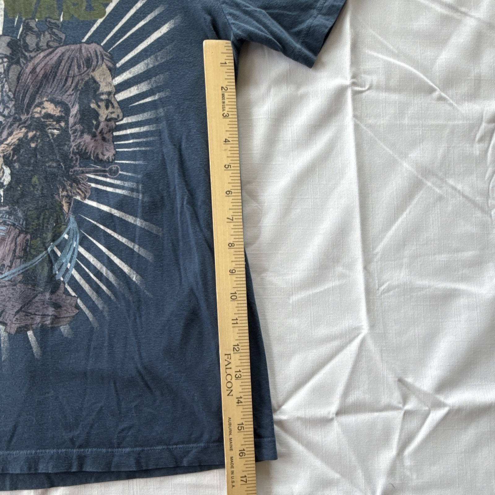 Star Wars Men’s Graphic Print T-Shirt Blue Cotton Jersey Crew Neck Size S