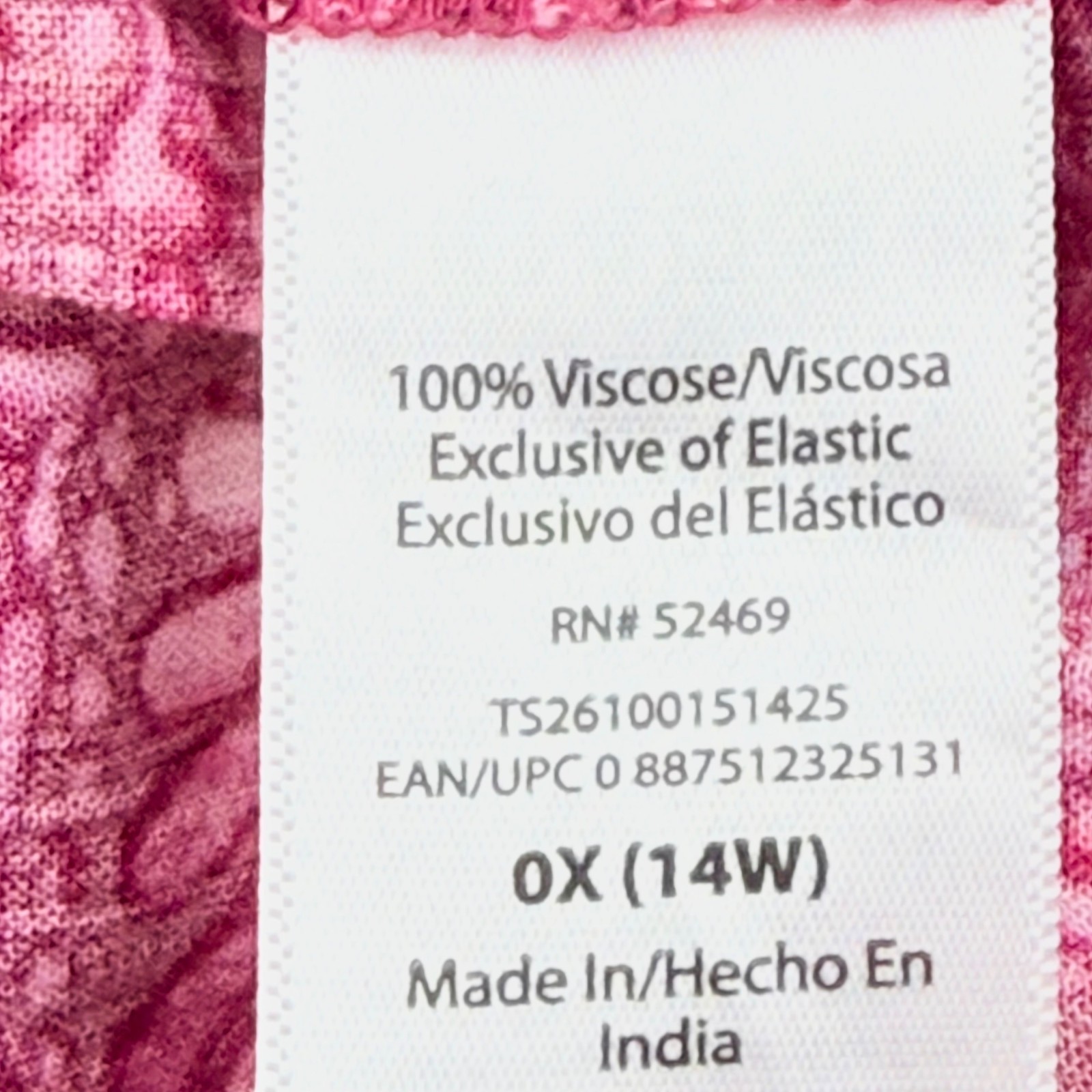 Terra & Sky Pink Summer Maxi Dress Size 0X 14W Off Shoulder Batik Geometric NWT