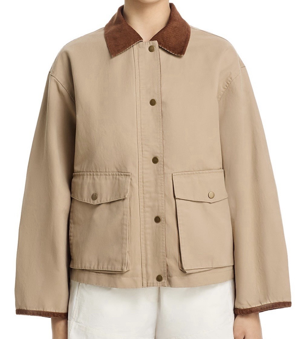 AQUA Cropped Barn Jacket