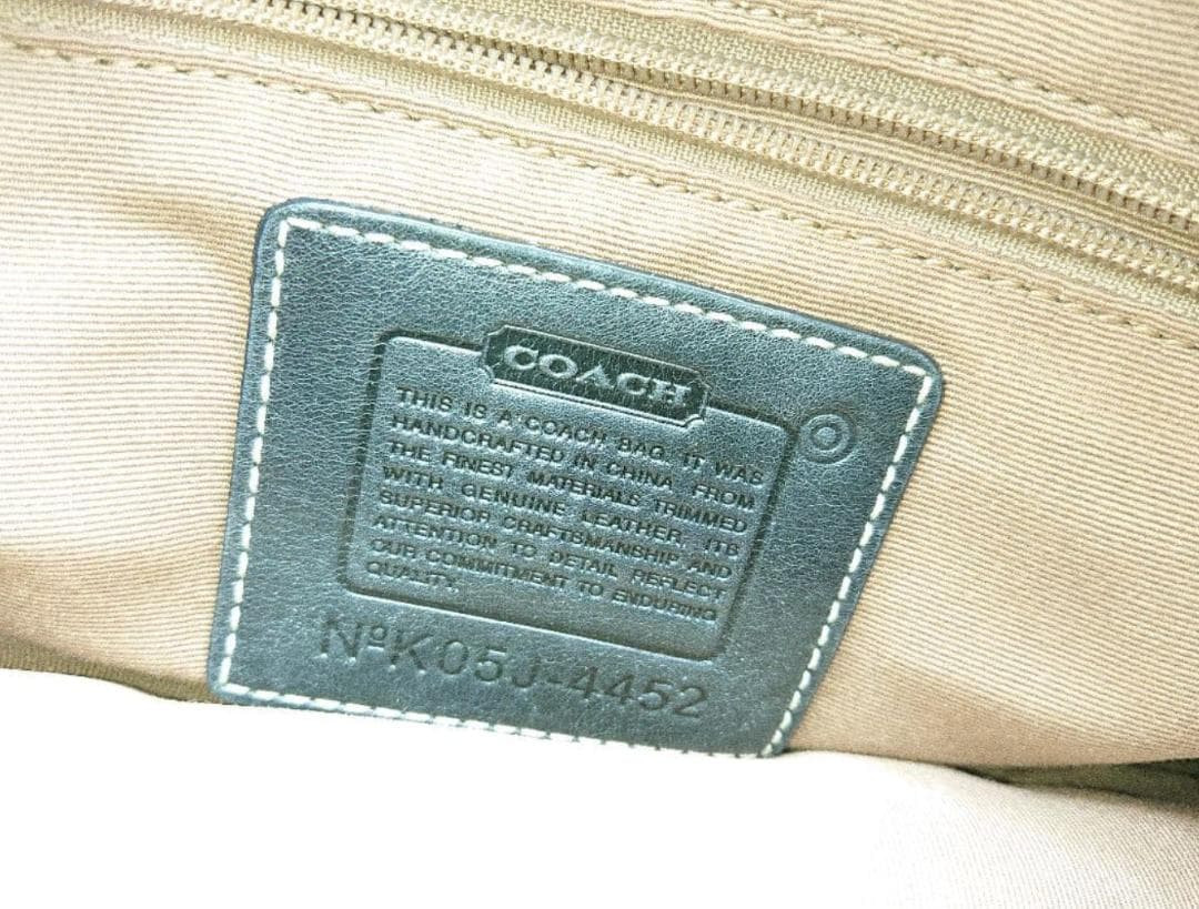 Coach Vintage Satchel Hand Bag Black Nylon Leather Gold HW 4452 Authen