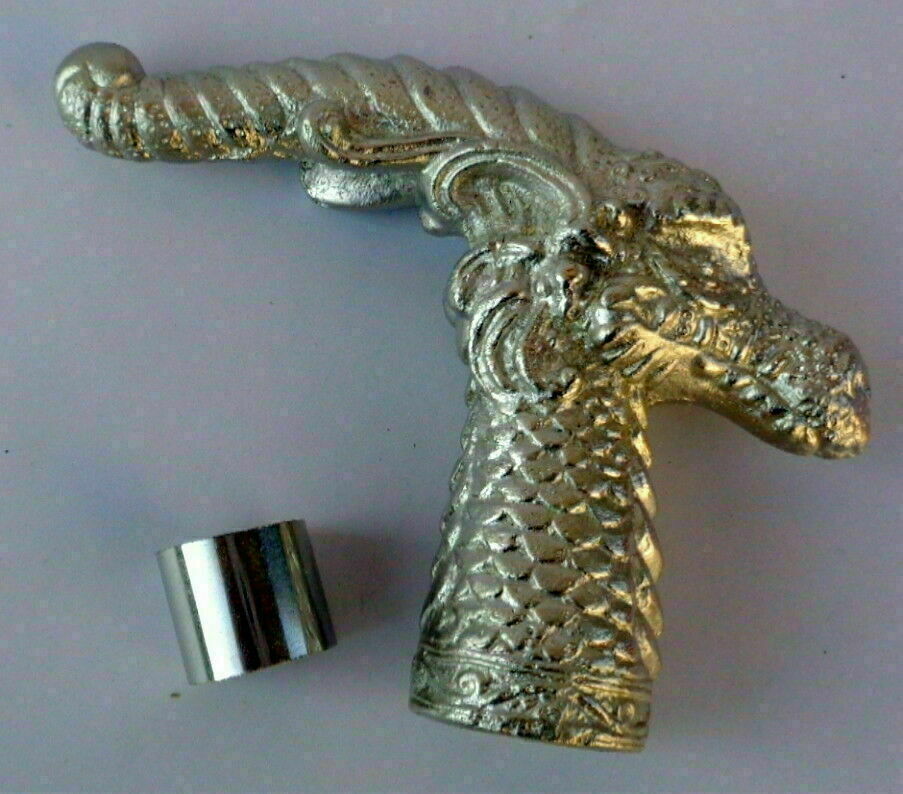 Antique Brass Only Designer Handle for Wooden Vintage Style Walking Stick Cane