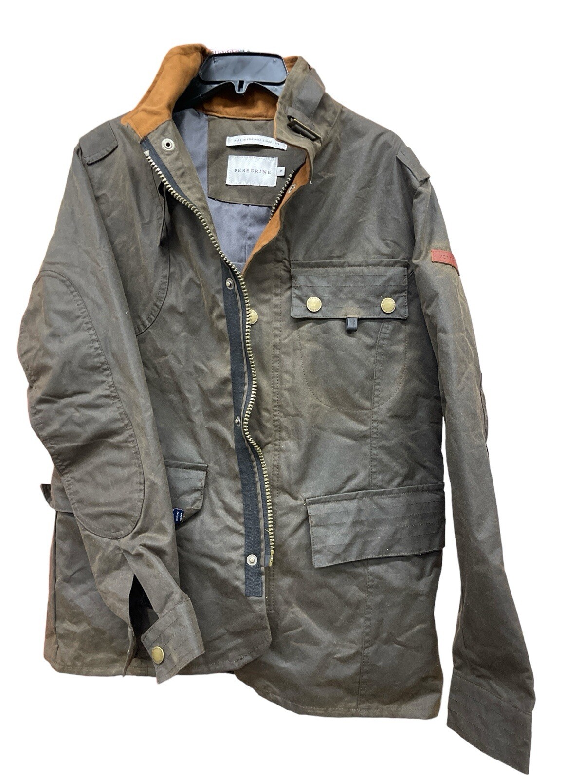 PEREGRINE Bexley Waxed Water Resistant Cotton Jacket Brown Choose Size NWT