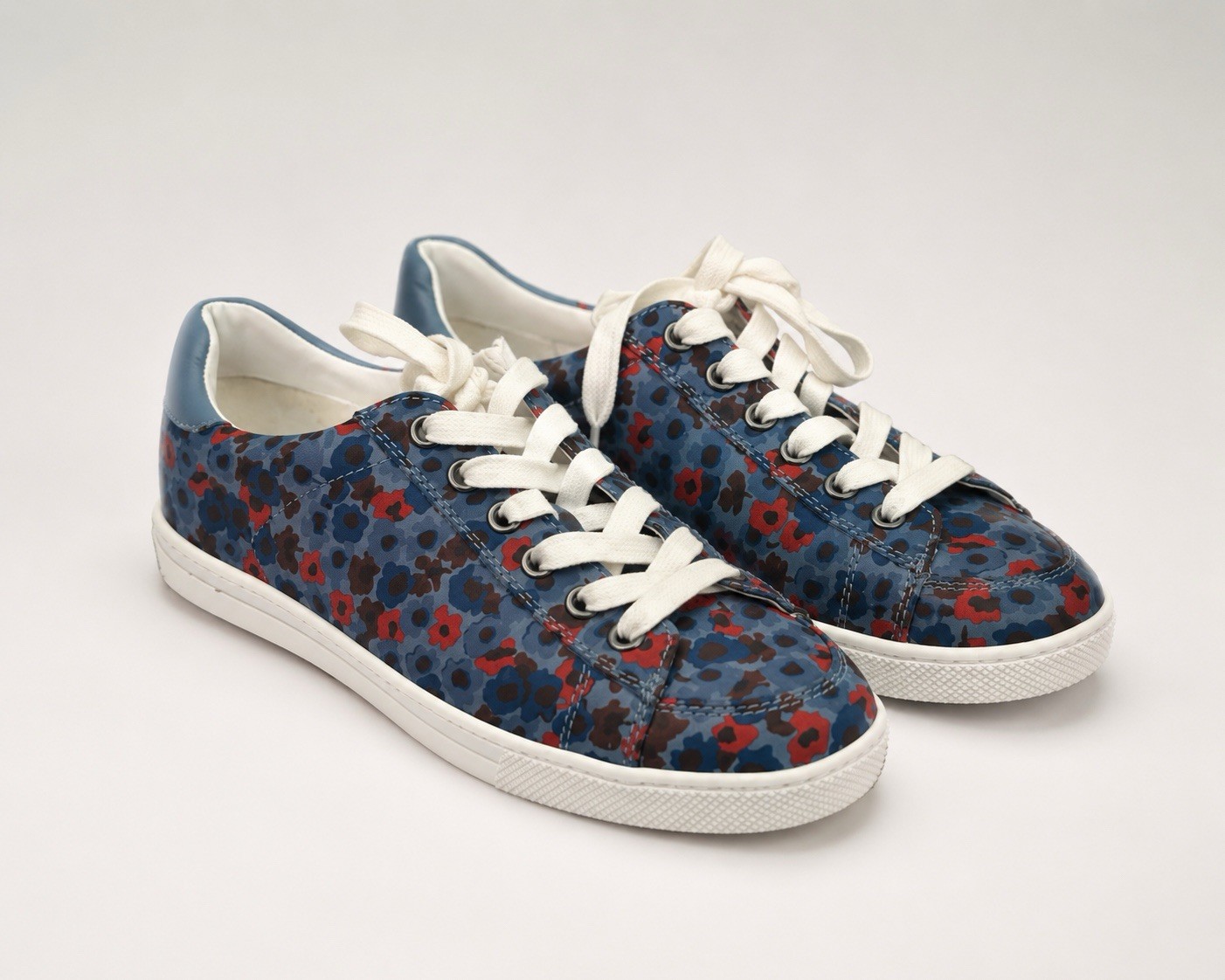 Coach Dust Multi Floral Print Sneakers Womens Size 6 Lace Up Low Top Shoes