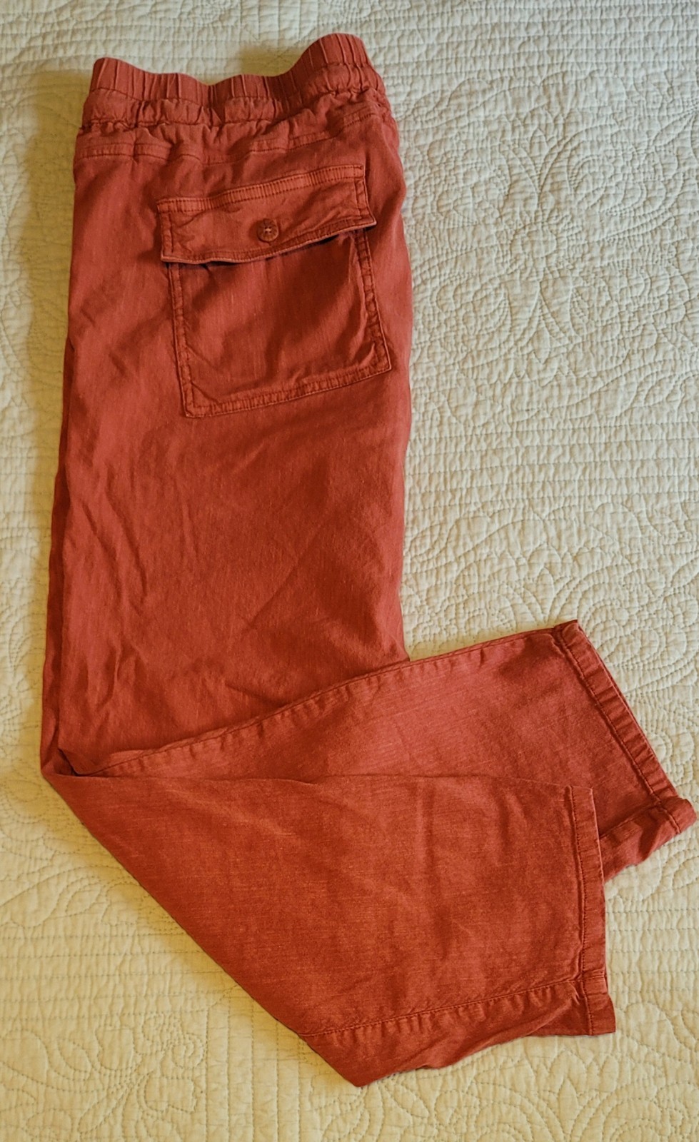 Kut From The Kloth Womans Paper Bag Pants/ Full Length/Size L/Dusty Pearl Pink
