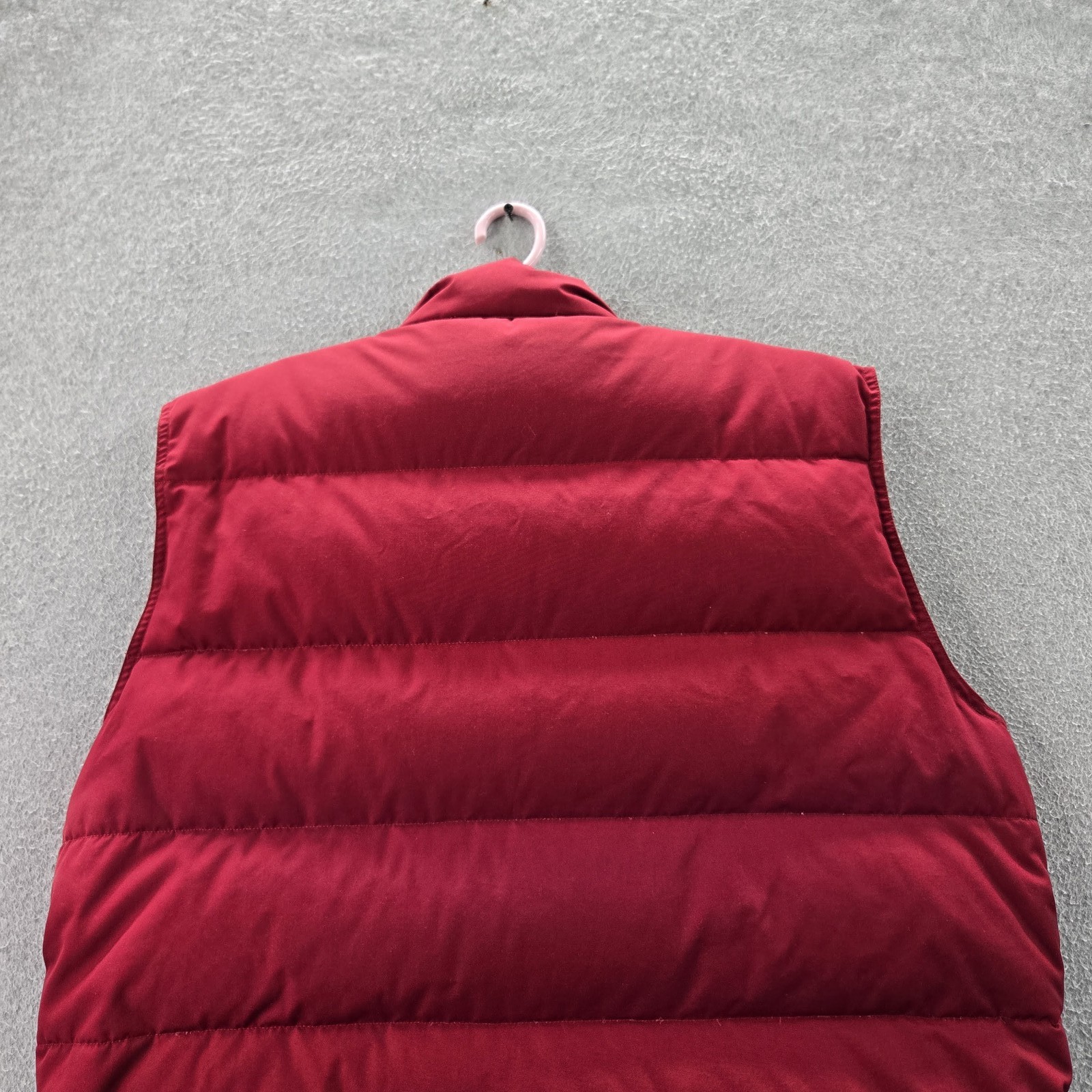 Cabela’s Men Vest XL Red Goose Down Outdoor Puffer Zipper 550 Fleece Lined