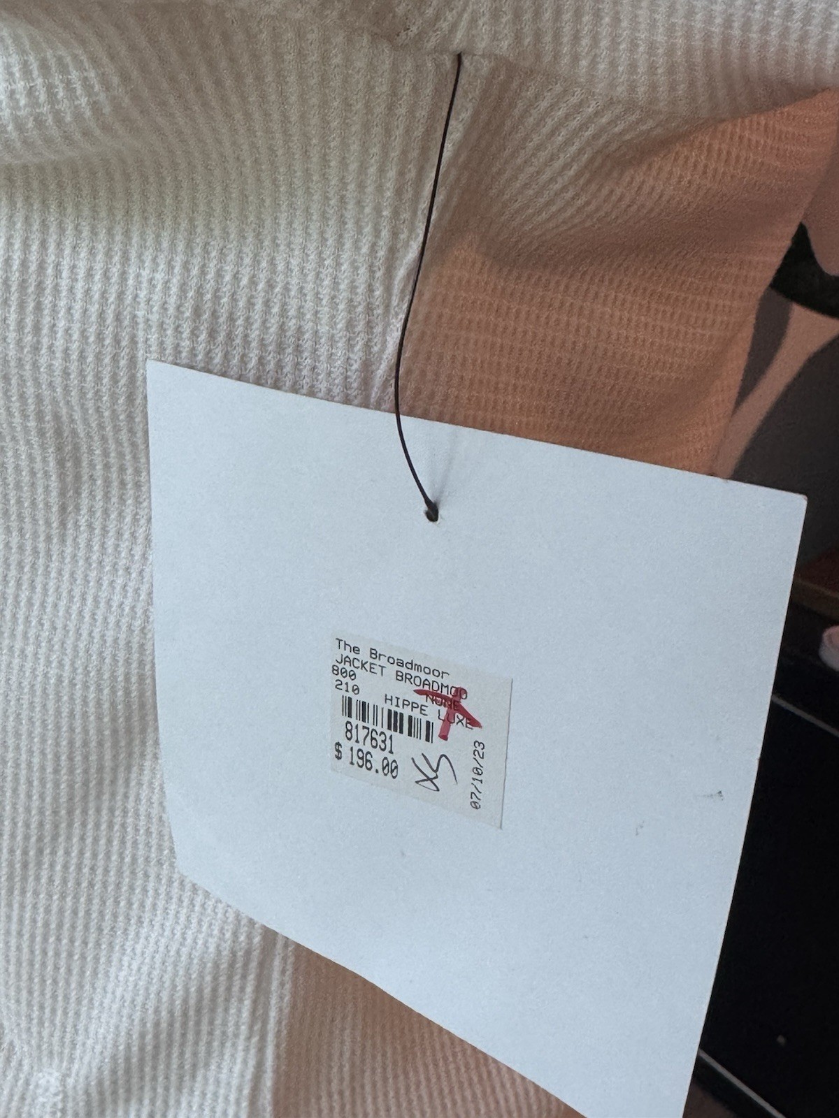 Hippe Lux Waffle White Jacket XS NWT Ruffle Pockets Rhinestone Broadmoor $196