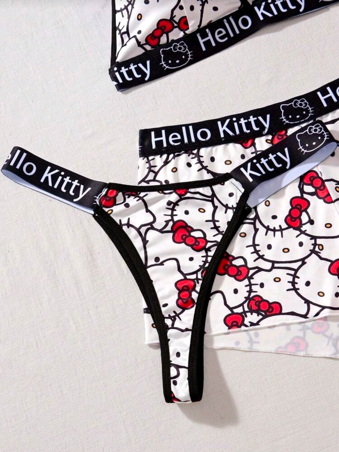 Women’s 3 Pcs Hello Kitty Lingerie Set #19