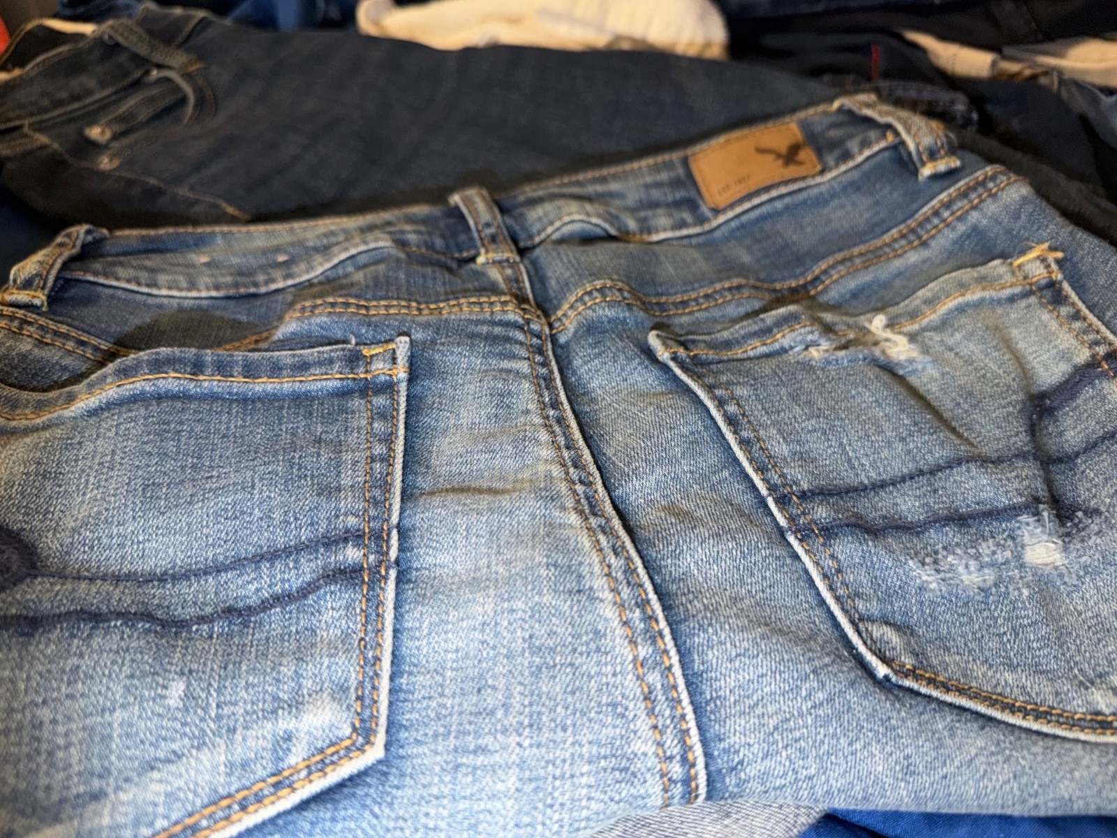American Eagle Outfitters Women’s Mid Rise Jegging Light Wash Stretch 0