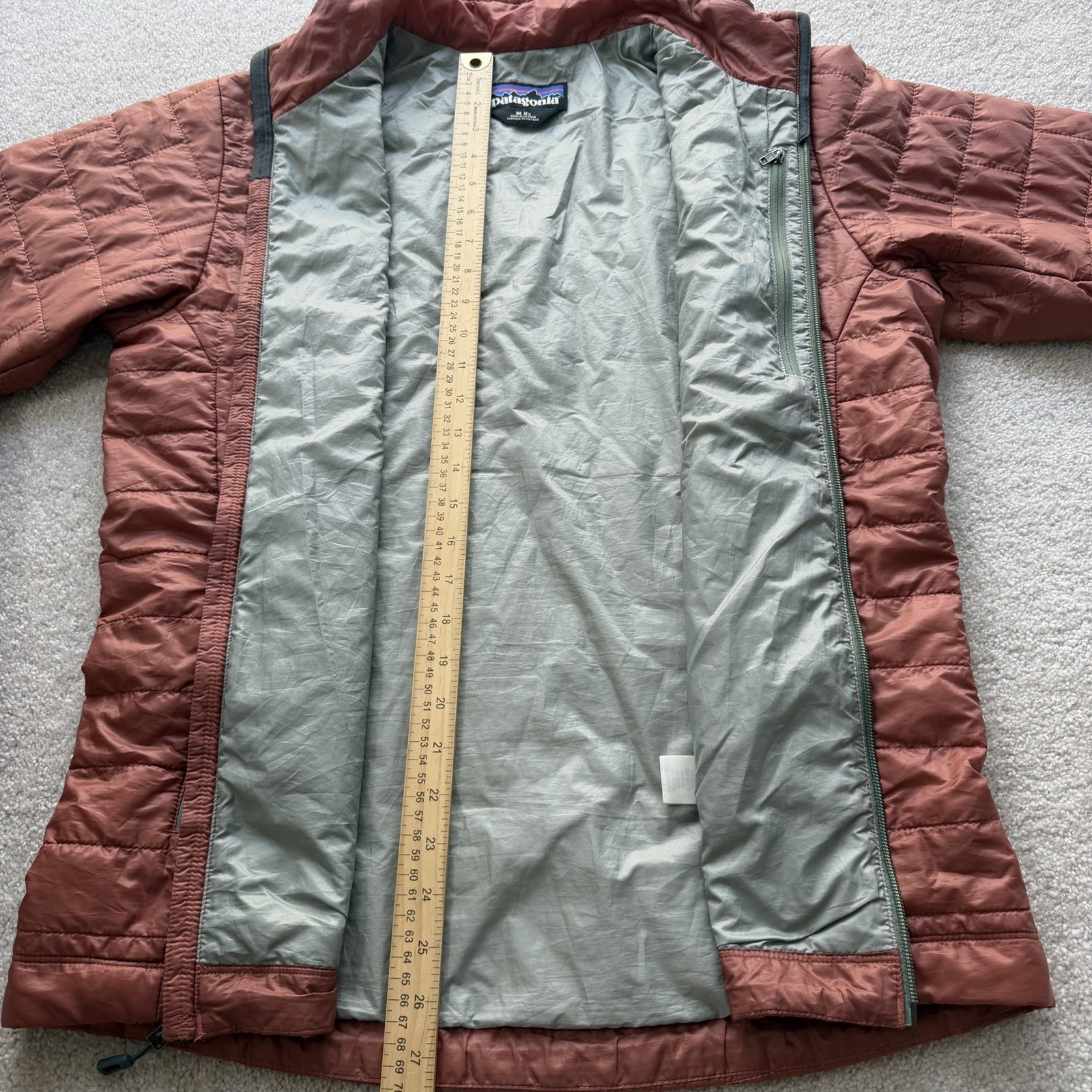 Patagonia Nano Puff Jacket Men’s Quilted Medium Burl Red Full Zip Outdoor 84212