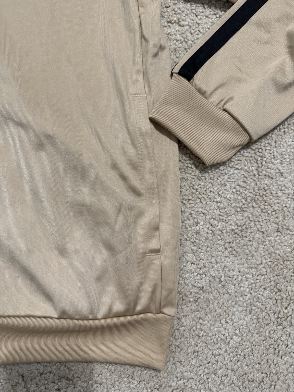 adidas Essentials Tricot 3-Stripes Tracksuit 2 Piece Set Men’s Sandstone New