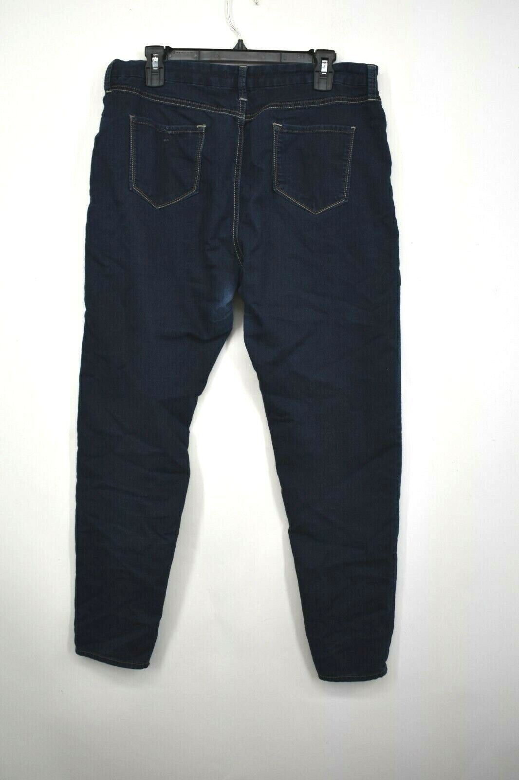 Dear John Womens Dark Denim Jeans Zip Fly Metro Jegging Cotton Stretch Sz 32