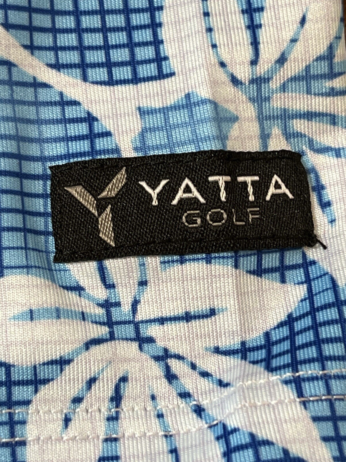 Yatta Golf Mens SS 3-Button Golf Polo-Small-NWT-Poly Spandex Blend