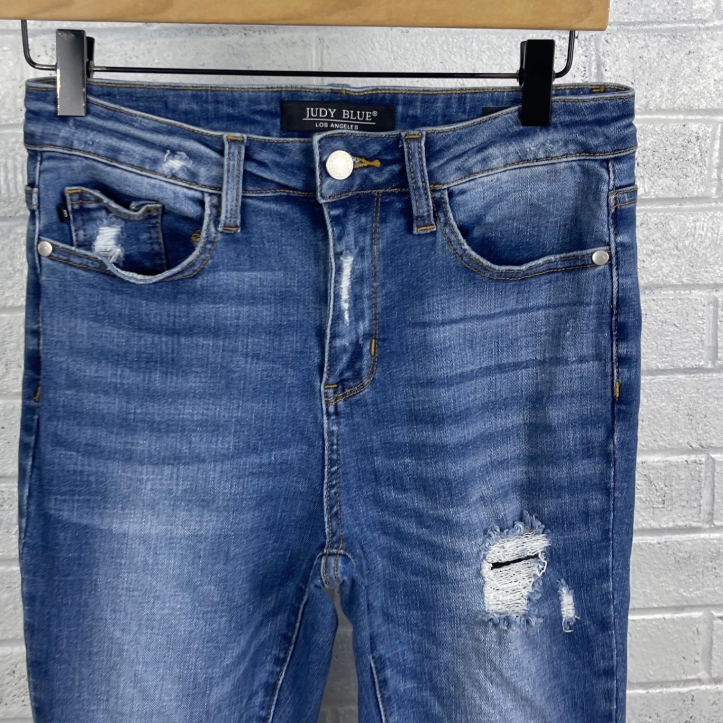 Judy Blue Distressed Skinny Ankle Jeans Womens 7/28 Stretch Denim Casual