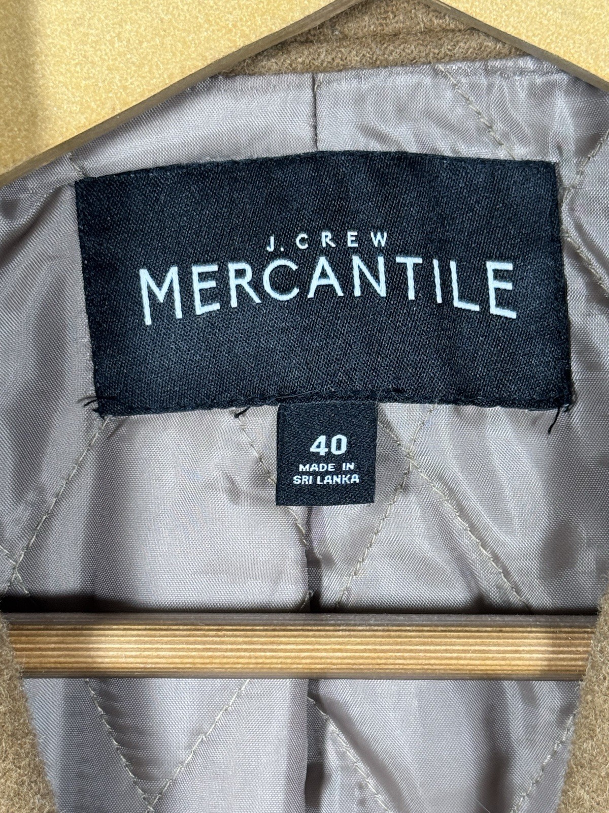 J.Crew Mercantile Thompson Wool Blend Topcoat Men’s Size 40 Camel Brown