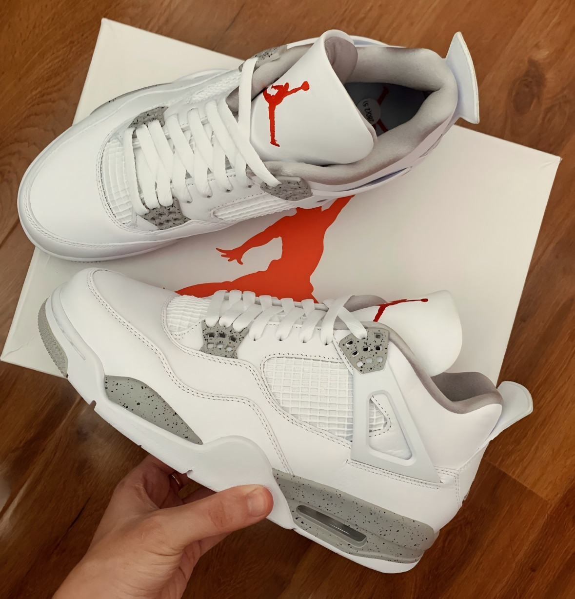 US Size 7-12 Jordan 4 Retro “White Oreo ” Men’s Basketball Shoes Mid Top