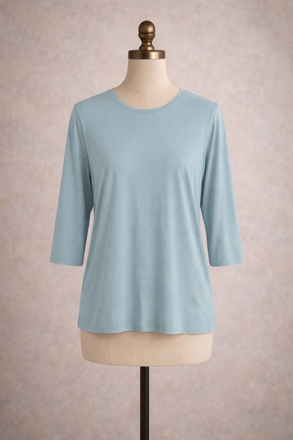 NWT Christopher & Banks Sea foam Knit 3/4 Sleeve Blouse Petite XL Cotton Blend