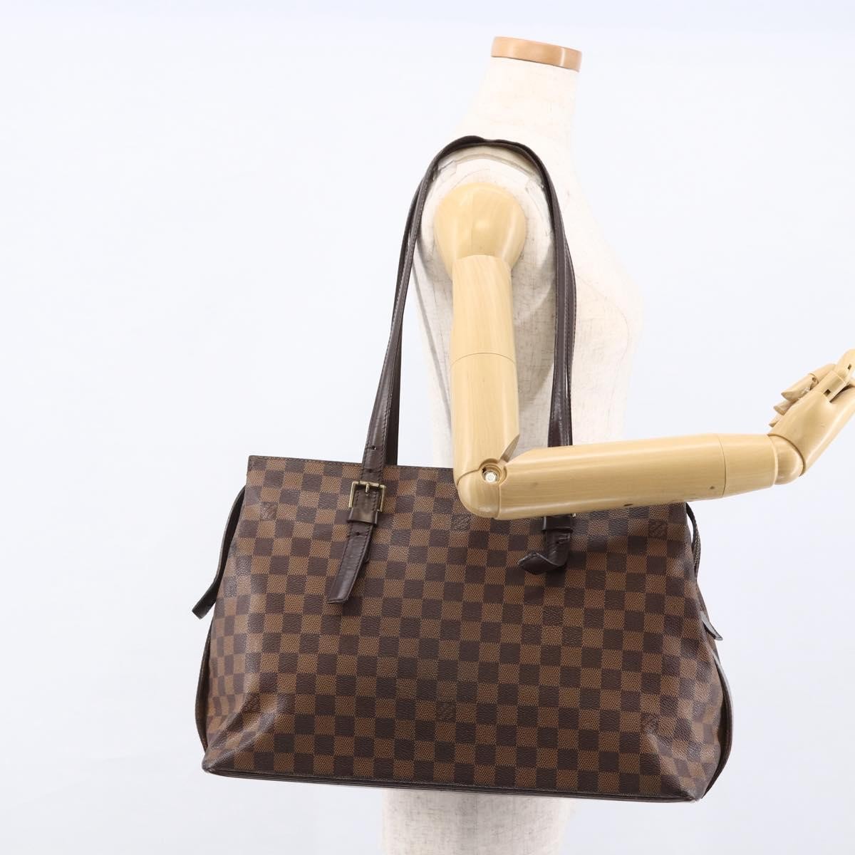 LOUIS VUITTON Damier Ebene Chelsea Tote Bag N51119 LV Auth ka2815