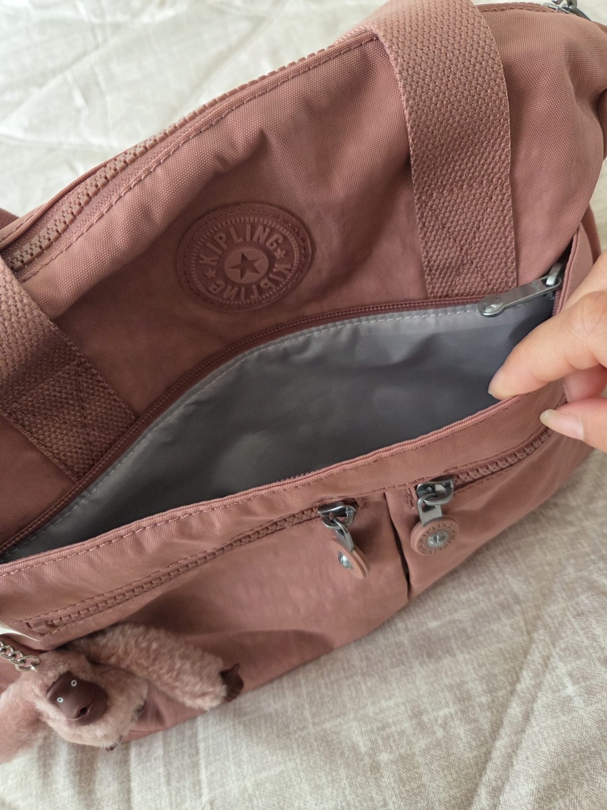 NEW Kipling Klara Satchel Crossbody bag (Kind Rose) with adjustable strap