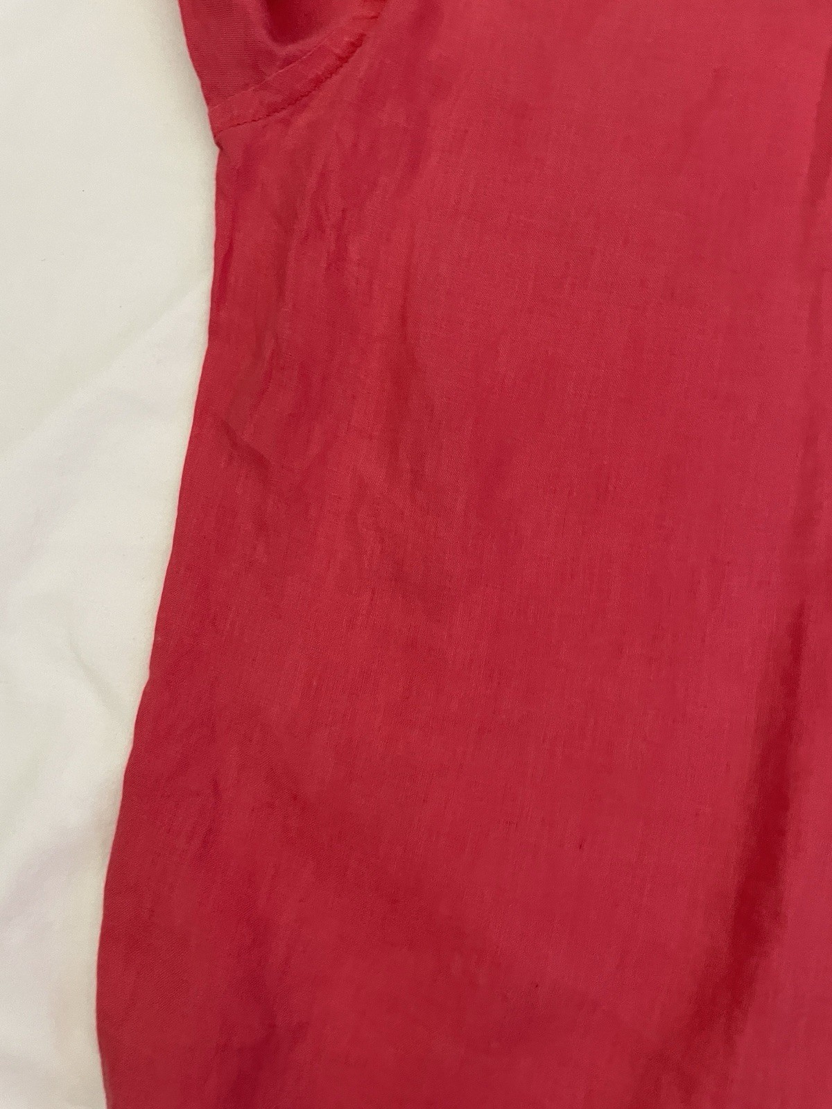 Massimo Castello 100% Linen Fushia Color Long Sleeved Men’s Shirt Size Large