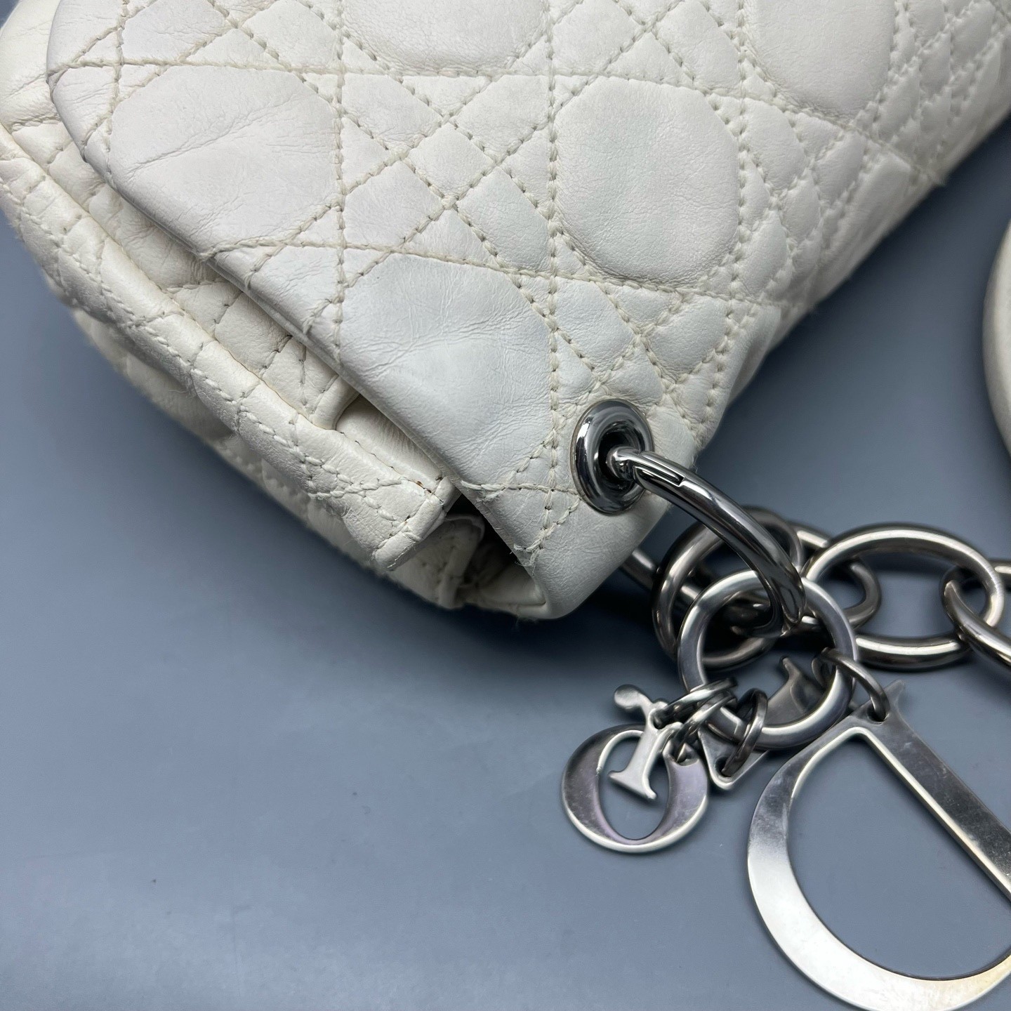 Dior Pre-Owned Authentic Underarm Bag White 27*13*6cm Free Tracked Shipping