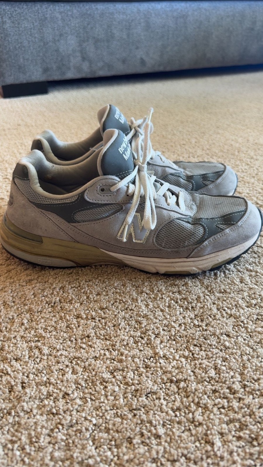 New Balance 993 Made in USA Gray Athletic Sneakers MR993GL
