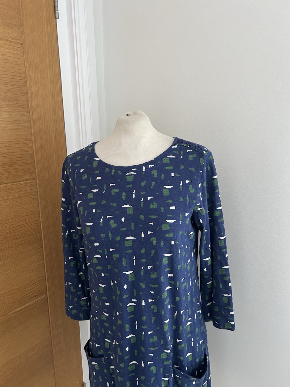 Seasalt Cape Cornwall Blue Shape Collage Tunic Size Uk 8