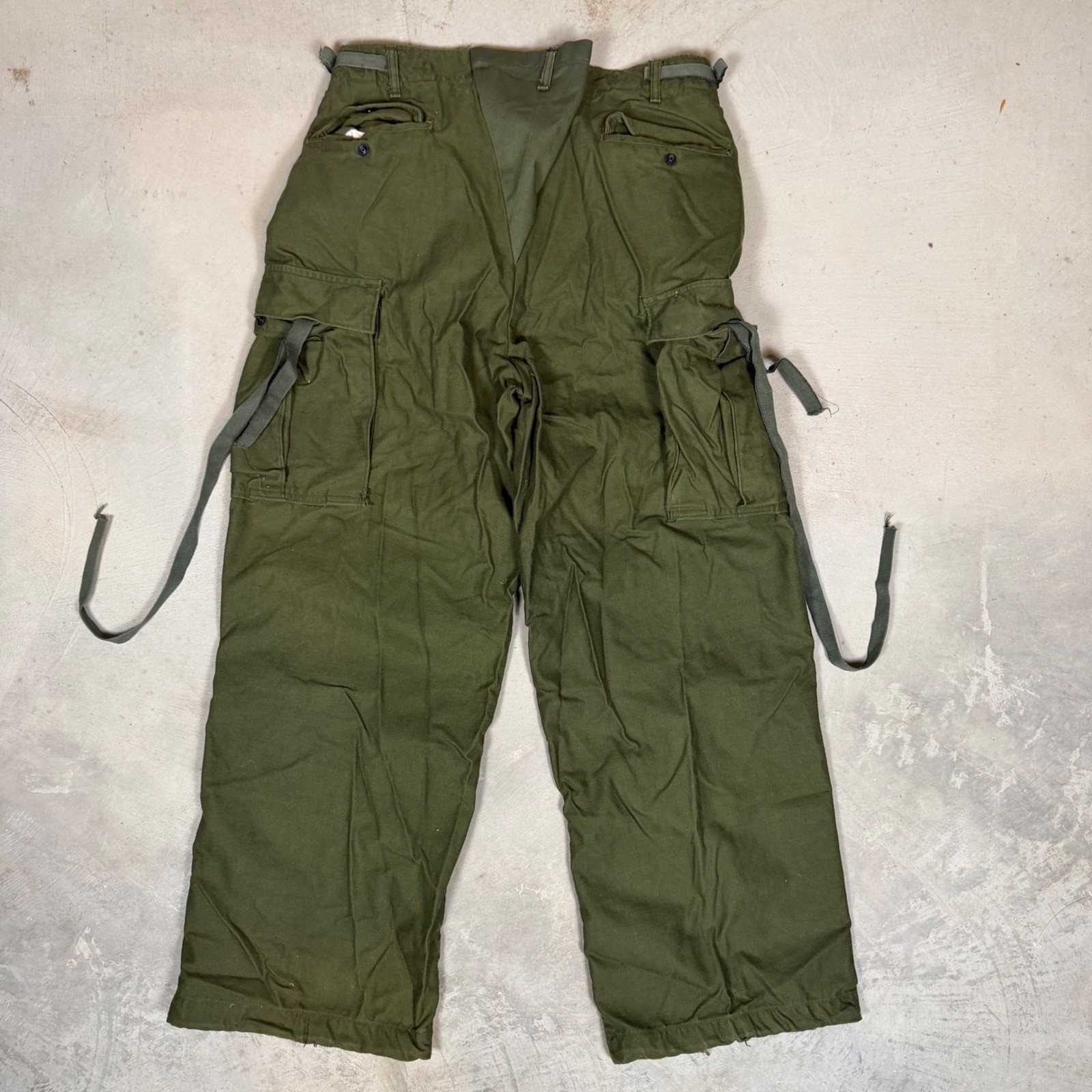 Vintage Winfield M65 Field Cargo Trousers Olive Green Army Shade 107 vie G2U