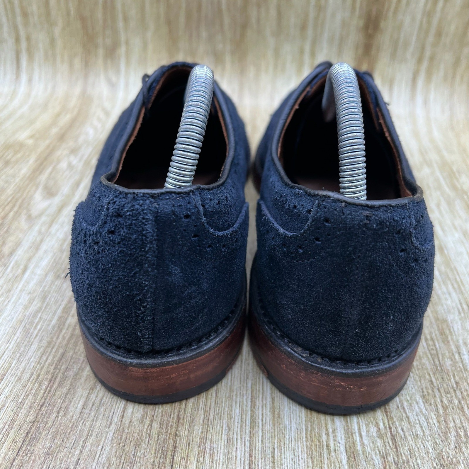 Allen Edmonds Player’s Shoe Men’s Size 9 D Navy Suede Wingtip Oxford Dress Shoes