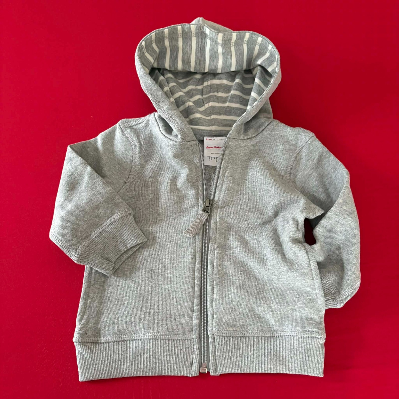 Hanna Andersson Cute Cotton French Terry Hoodie Jacket. Size 12-18 Months, 75 cm
