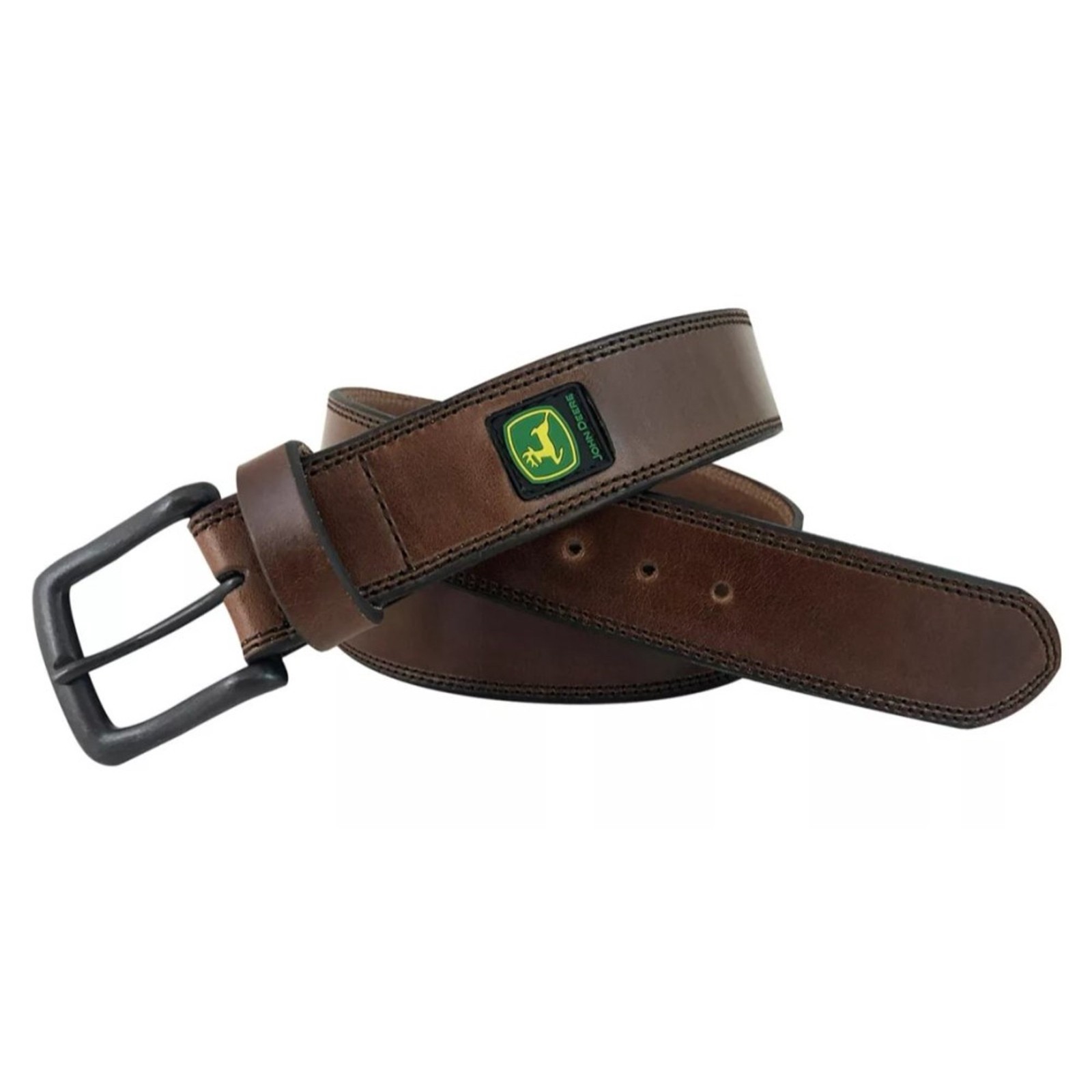 John Deere Men’s 38mm Top Grain Leather Belt Brown 4577510