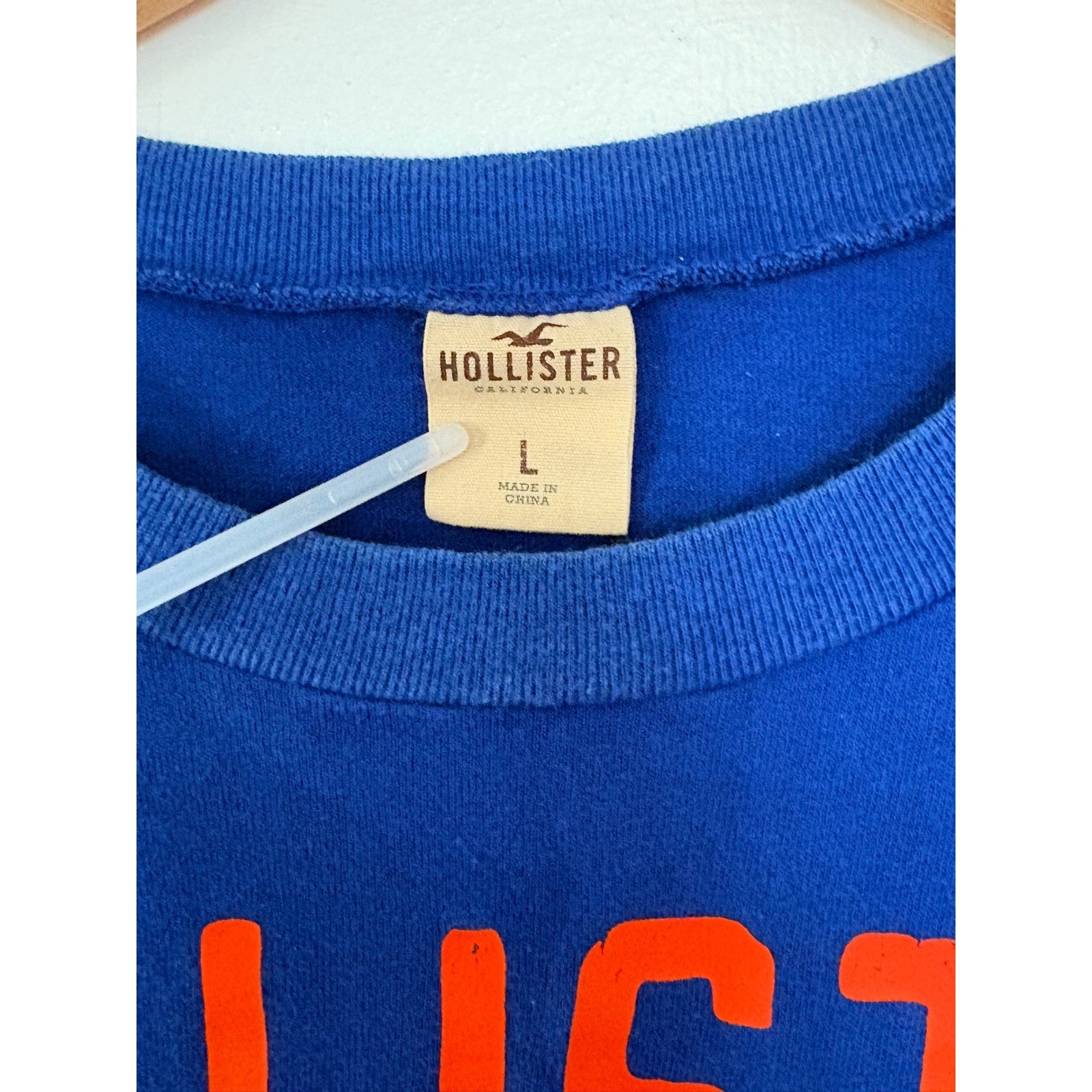 Men T-shirts Hollister California Large Blue Orange Hollister Guard