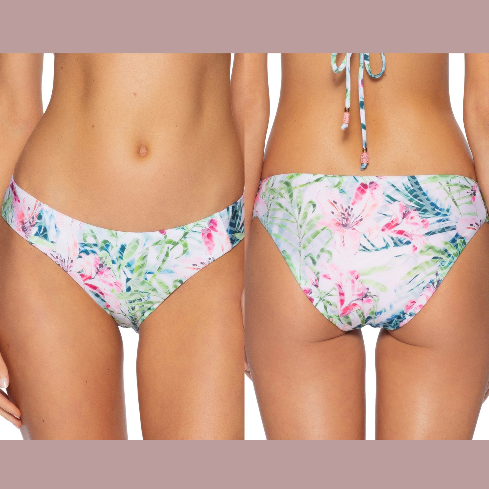 NEW $58 Becca [ XL ] Lush Lagoon American Bikini Bottoms in Floral #T320