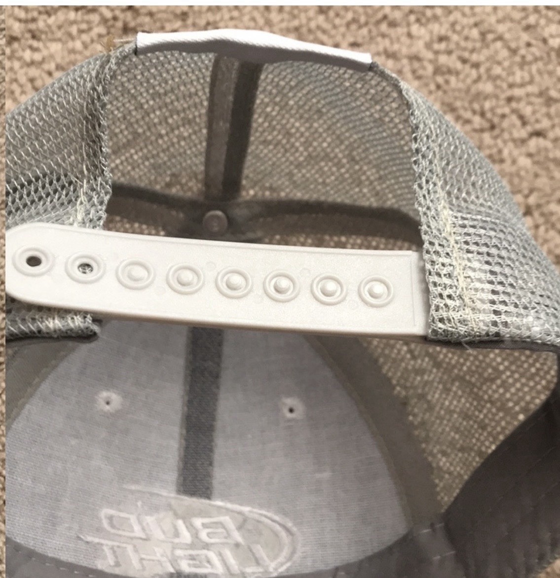 Bud Light Men’s Adjustable Blue and Grey Hat One Size Fits Most